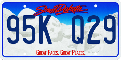 SD license plate 95KQ29