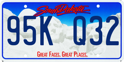 SD license plate 95KQ32