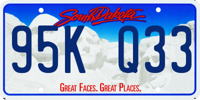 SD license plate 95KQ33