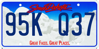 SD license plate 95KQ37