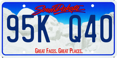 SD license plate 95KQ40