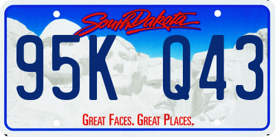 SD license plate 95KQ43