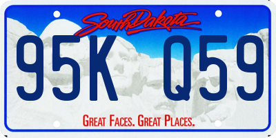 SD license plate 95KQ59