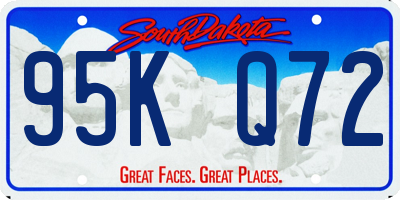 SD license plate 95KQ72