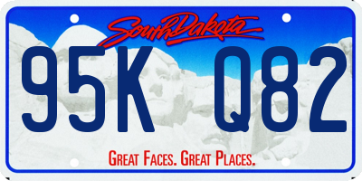 SD license plate 95KQ82