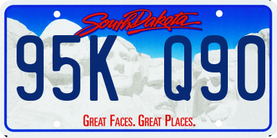 SD license plate 95KQ90
