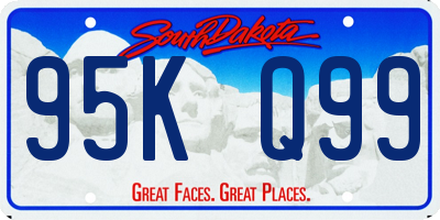 SD license plate 95KQ99