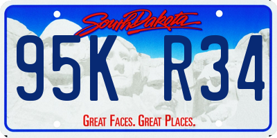 SD license plate 95KR34