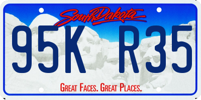 SD license plate 95KR35