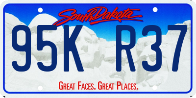 SD license plate 95KR37