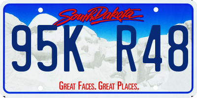 SD license plate 95KR48