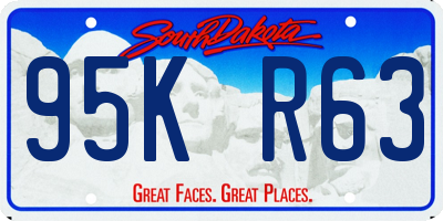 SD license plate 95KR63