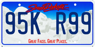 SD license plate 95KR99