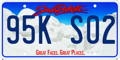 SD license plate 95KS02
