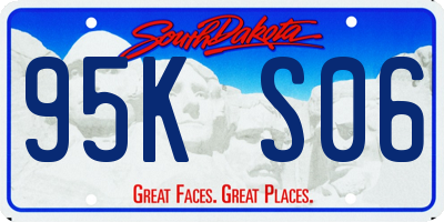 SD license plate 95KS06