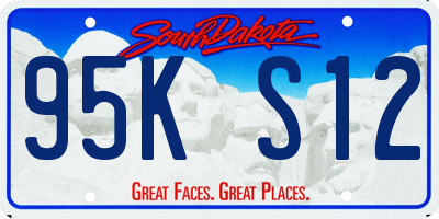 SD license plate 95KS12
