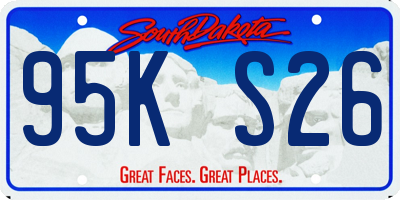 SD license plate 95KS26