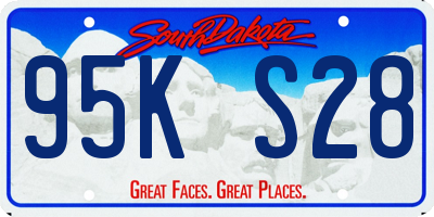 SD license plate 95KS28