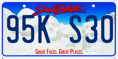 SD license plate 95KS30