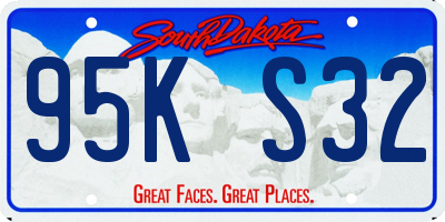 SD license plate 95KS32