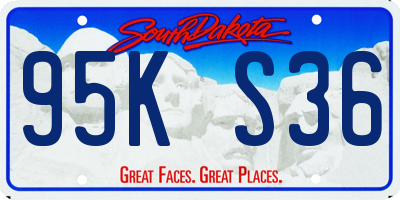 SD license plate 95KS36