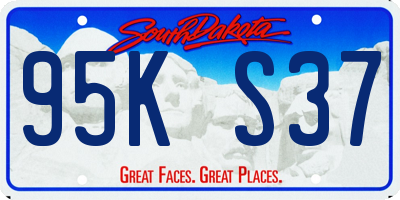 SD license plate 95KS37