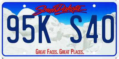 SD license plate 95KS40