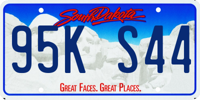 SD license plate 95KS44