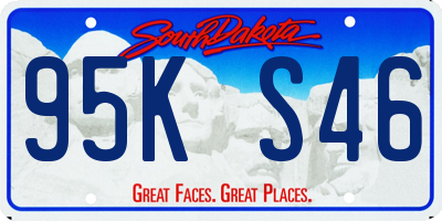 SD license plate 95KS46