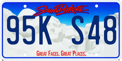 SD license plate 95KS48