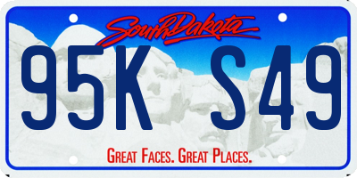 SD license plate 95KS49