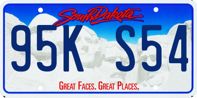 SD license plate 95KS54