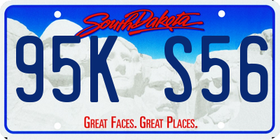 SD license plate 95KS56