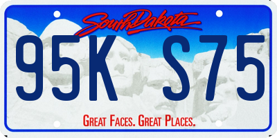 SD license plate 95KS75