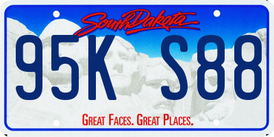 SD license plate 95KS88