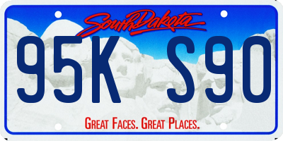 SD license plate 95KS90