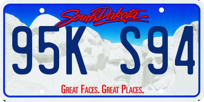 SD license plate 95KS94