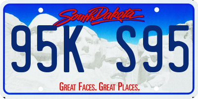 SD license plate 95KS95