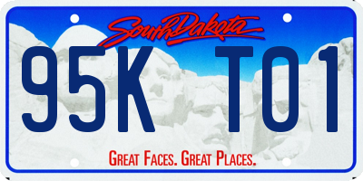 SD license plate 95KT01