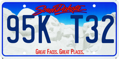 SD license plate 95KT32