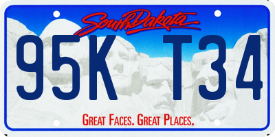 SD license plate 95KT34