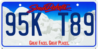 SD license plate 95KT89