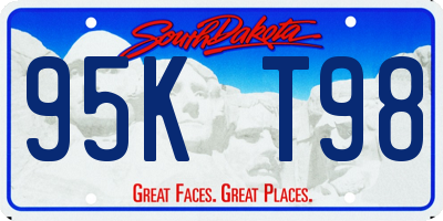 SD license plate 95KT98