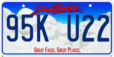 SD license plate 95KU22