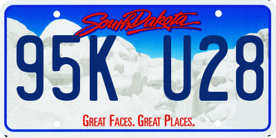 SD license plate 95KU28