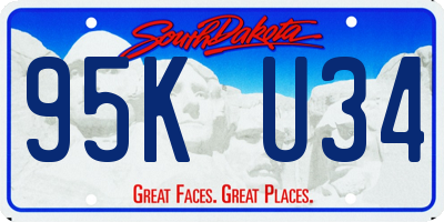SD license plate 95KU34