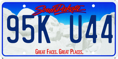 SD license plate 95KU44