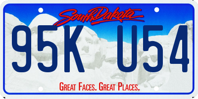 SD license plate 95KU54