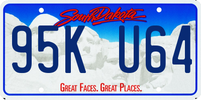 SD license plate 95KU64