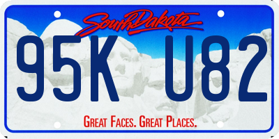 SD license plate 95KU82